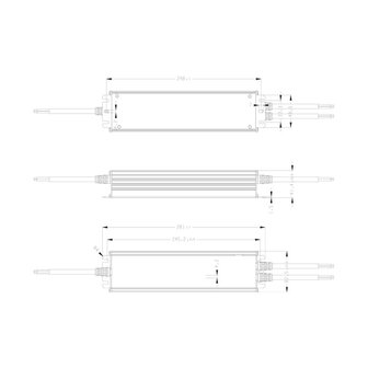 Wasserdichtes 12-Volt DC 300W LED-Netzteil