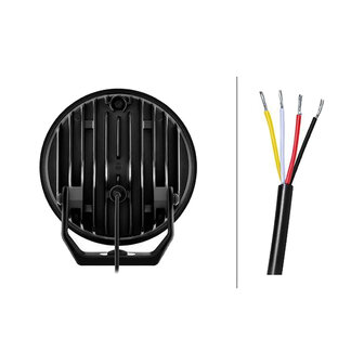 Hella LED-Fernscheinwerfer Blade 7&quot; Chrom Wei&szlig;/Orange Positionslicht Ref. 50