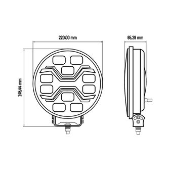 X-Spider Toxic LED-Strahler rund | Tagfahrlicht + LED-Blinker