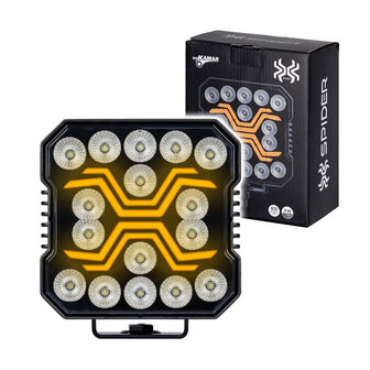X-Spider LED-Arbeitsleuchte | Wei&szlig; + Orange | Tagfahrlicht | 4200 lm