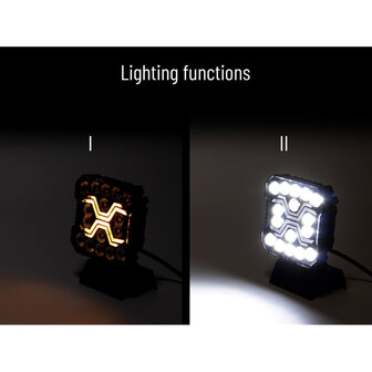 X-Spider LED-Arbeitsleuchte | Wei&szlig; + Orange | Tagfahrlicht | 4200 lm