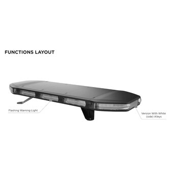 Dasteri LED Leuchtbalken Orange 168CM + Arbeitslicht + Fernbedienung