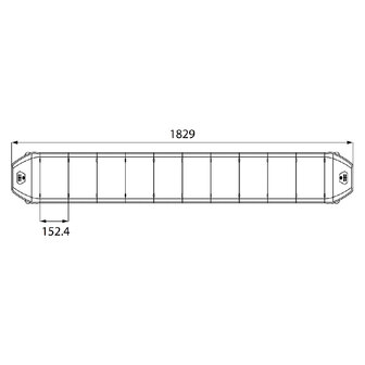 Dasteri LED Leuchtbalken Orange 183CM + Arbeitslicht + Fernbedienung
