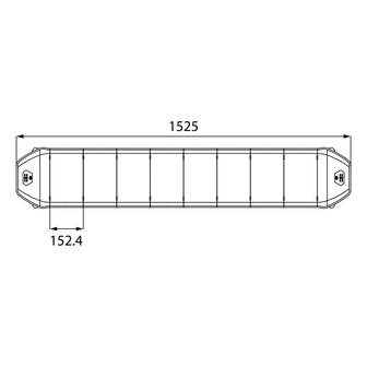 Dasteri LED Leuchtbalken Orange 152CM + Arbeitslicht + Fernbedienung