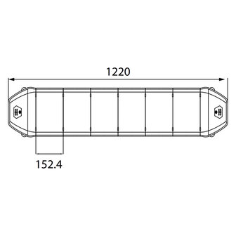 Dasteri LED Leuchtbalken Orange 122CM + Arbeitslicht + Fernbedienung