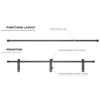 Dasteri LED Blitzbalken Ultra Slim Orange 154CM 12/24V