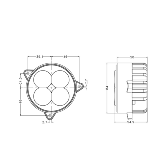 40W LED Arbeitsleuchte Rund 3800LM | Einbau