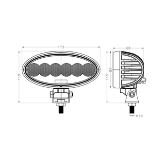 60W LED Arbeitsleuchte Oval 5400LM