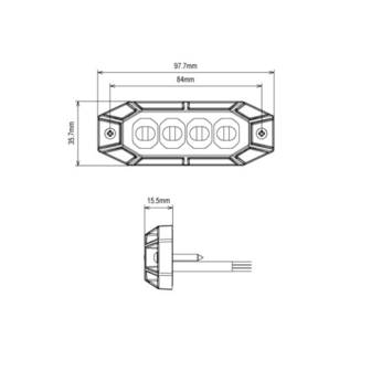LED Blinker Orange 12-24V | 8-LED