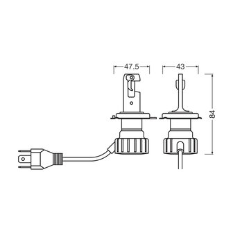 Osram Night Breaker LED Vintage H4 + R2 ECE-zugelassenes Set | +330%