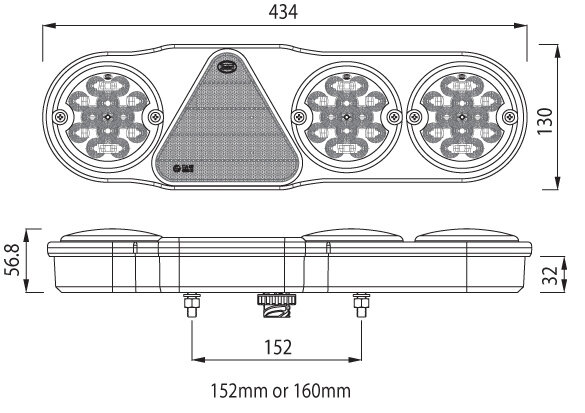 Dasteri LED Rückleuchte 4 Funktionen