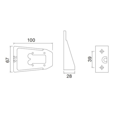 Aspöck Halter 100mm für Aspöck Flexipoint 1 und Squarepoint