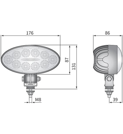 Wesem LED Breitstrahler 2200 Lumen + Deutsch stecker