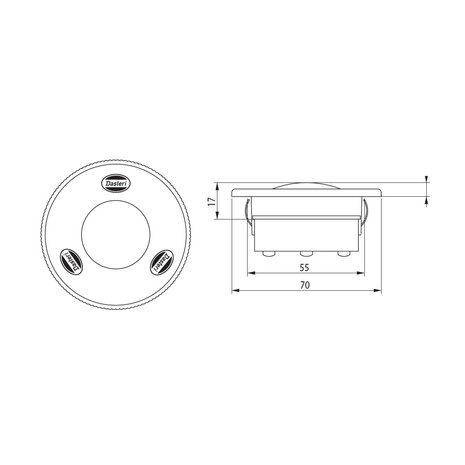 Dasteri LED Innenleuchte Einbau Rund