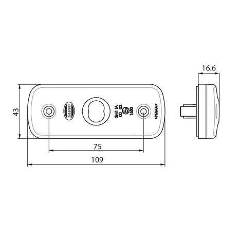 Dasteri LED Positionsleuchte Orange 24V