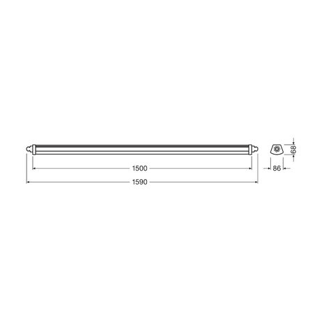 Ledvance 55W/3000K 150cm | Ersetzt 2x58W