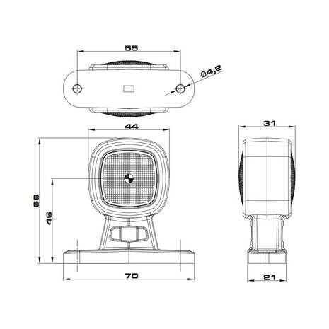 Fristom LED Begrenzungsleuchte 2-Funktionen hängend Model