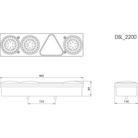 Dasteri Led Rückleuchte 6 Funktionen Links