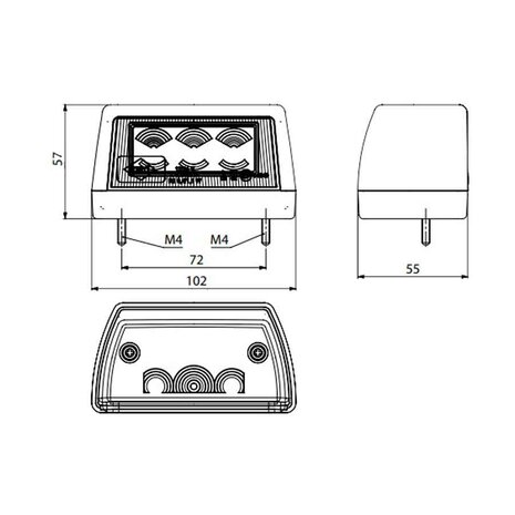 Horpol LED Kennzeichenbeleuchtung 12-24V Schwarz LTD 2110