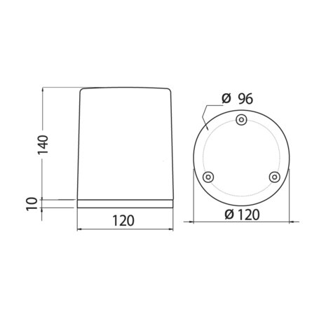 Dasteri Halogen Rundumleuchte Flache Montage 12V