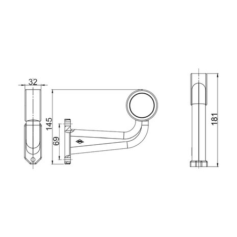 Horpol LED Begrenzungsleuchte 2-Funktionen Links