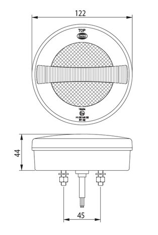 Dasteri LED 3-funktion Rückleuchte