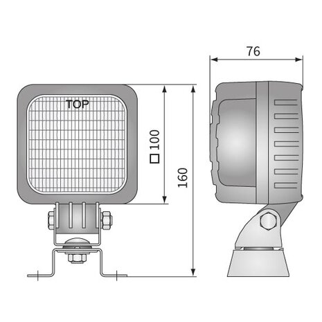 Wesem LED 12-48V Breitstrahler 2000LM + Kabel