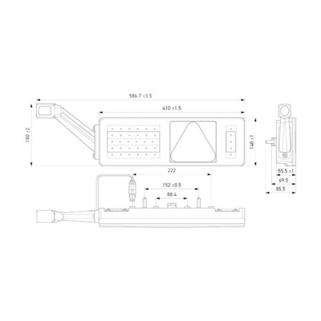 Hella LED Rücklicht 24V 6 Lichtfunktionen Links | 2VP 340 970-537