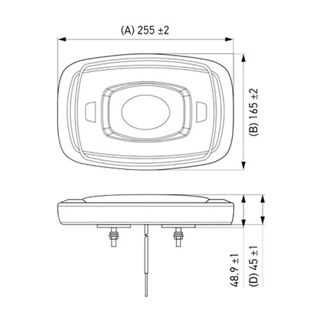 Hella LED Mini Warnbalk 12/24V Orange | 2RL 014 566-001