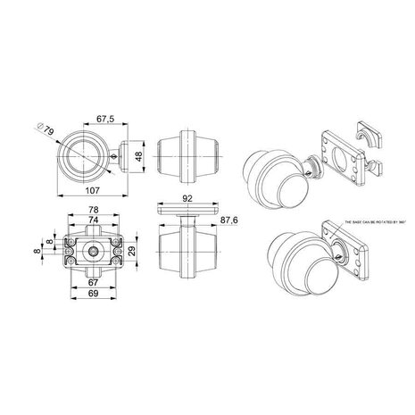 Horpol dänisch LED Begrenzungsleuchte Blinker + 5m Kabel