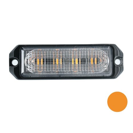 LED Blitzer 4-Fach Ultra Flach orange - FahrzeugLED