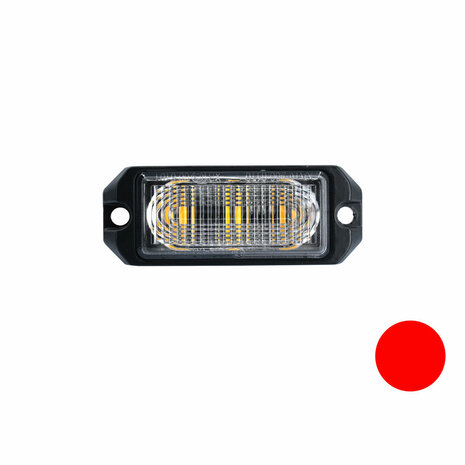 LED Blitzer 3-fach ultra Fläche Rot