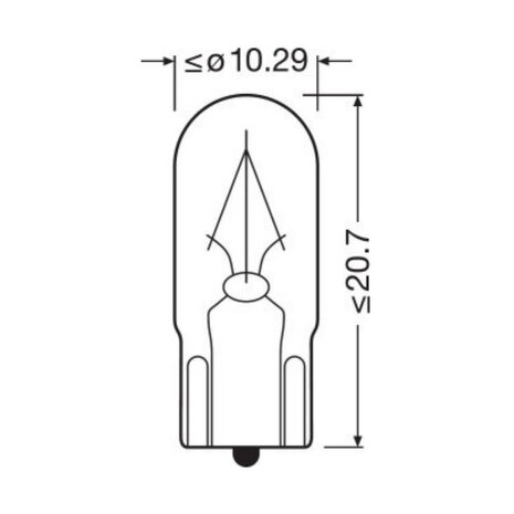 Osram Glühbirne 24V Original Line W2.1x9.5d 10 Stück