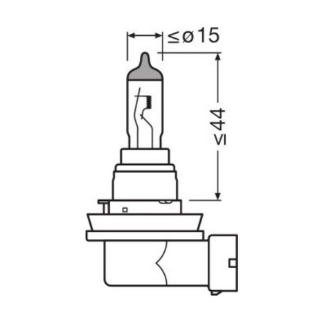 Osram H16 Halogen Birne 12V PGJ19-3 Original Line