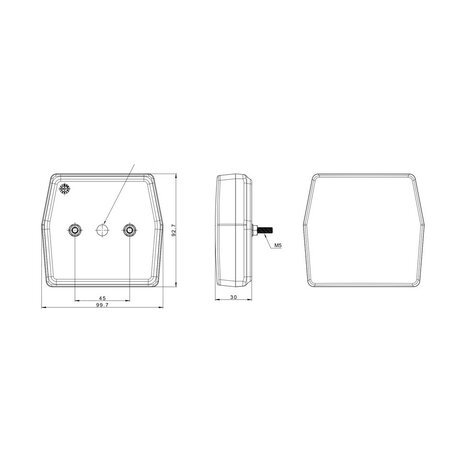 Fristom FT-222 LED Rückleuchte 3-Funktionen 12V