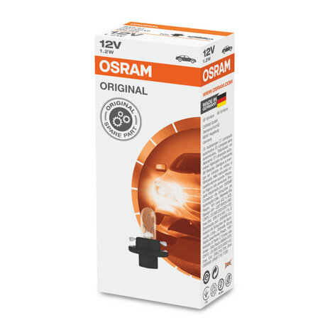 Osram Glühbirne 12V BX8.4d Original Line 10 Stück