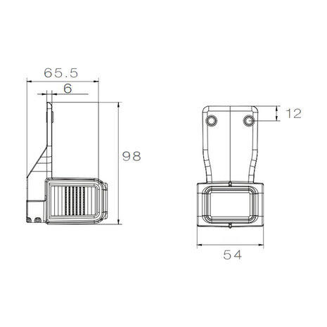 Aspöck LED Seitenleuchte Superpoint IV Pendel | Rechts