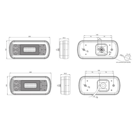 Fristom FT-130 LED Rückleuchte 4 Funktionen