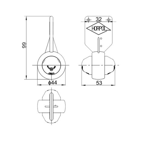 Horpol LED Postionsleuchte 2-Funktionen + 0,25m Kabel Links