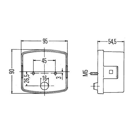 Achterl 88x89mm 12V links 2SD 002 776-231