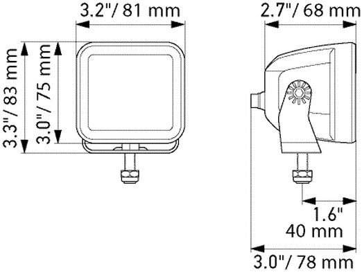 Hella LED Cube Set 3,2" breit | 1FA 358 176-811