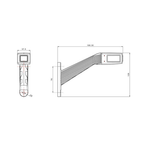 Fristom LED Begrenzungsleuchte 3-Funktionen Links