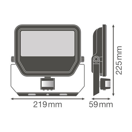 Ledvance 50W LED Fluter 230V + Sensor 3000K