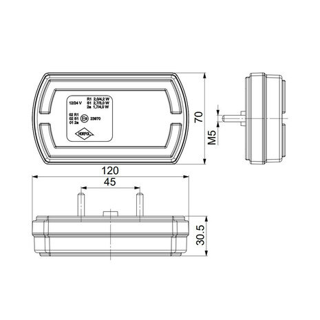 Horpol LED Rückleuchte Cleo 3-Funktionen LZD 2790