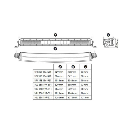 Hella Curved Black Magic LED Lightbar 32" 806MM 9200LM | 1FJ 358 196-511