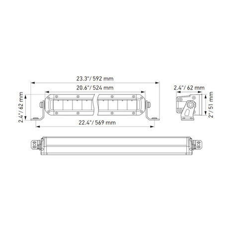 Hella Black Magic Slim LED Lightbar 20" 51CM | 1FJ 358 196-301