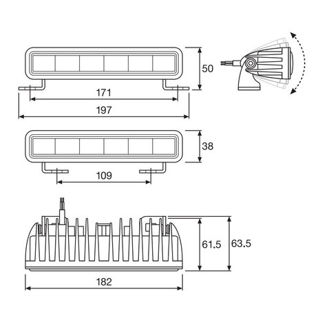 Osram LED Lightbar Slim SX180-SP 18CM