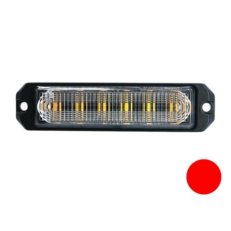 LED Blitzer 6-fach ultra Fläche Rot