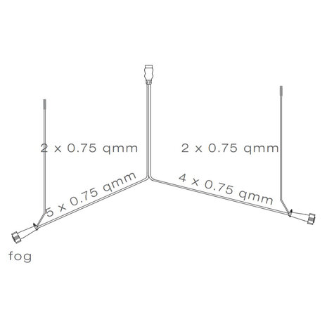 Aspöck Kabelbaum 5,2 Meter + 2x Abzweig DC 3M