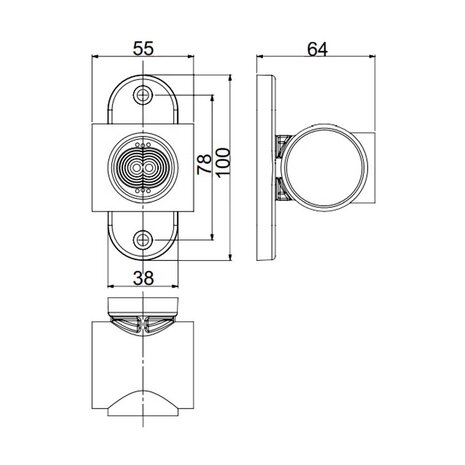 Horpol LED Begrenzungsleuchte 3-Funktionen Kurz Model U